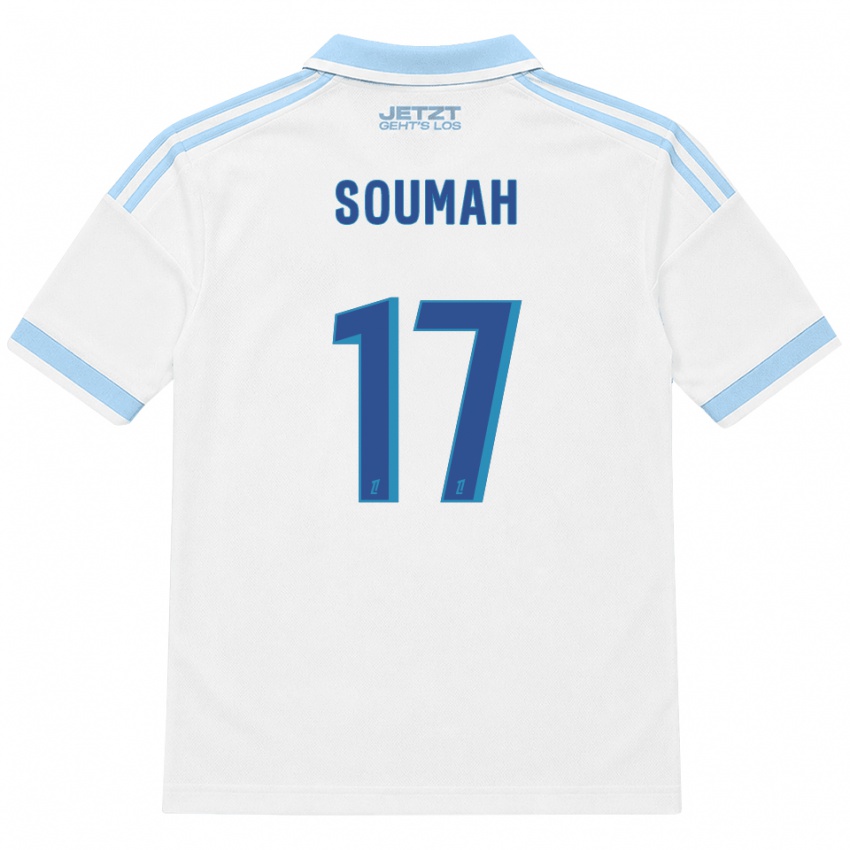 גברים Malick Soumah #17 כחול שמיים בהיר לבן אדום הרחק ג'רזי 2026/27 חולצה קצרה
