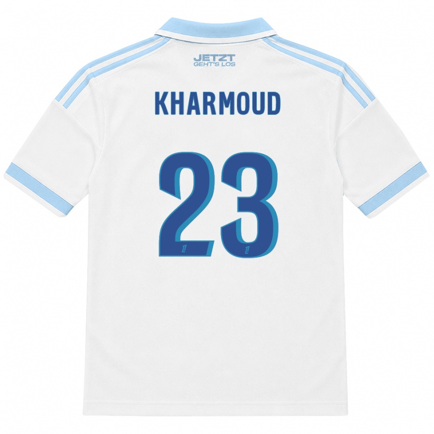 גברים Rayan Kharmoud #23 כחול שמיים בהיר לבן אדום הרחק ג'רזי 2026/27 חולצה קצרה