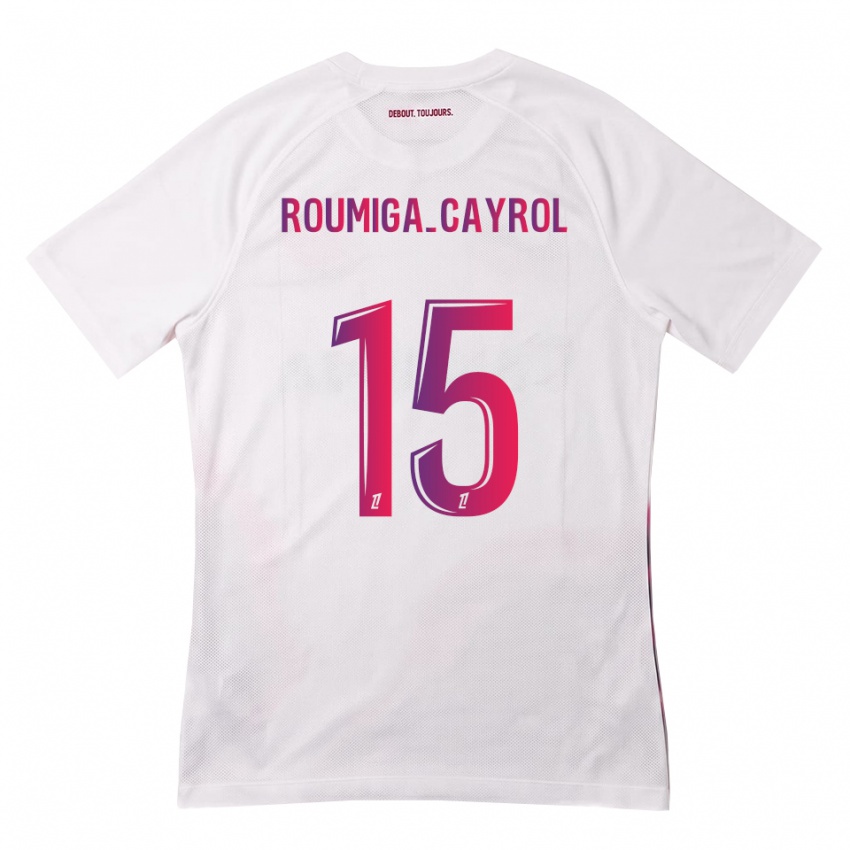 גברים Sonia Roumiga-Cayrol #15 לבן ורוד סגול הרחק ג'רזי 2026/27 חולצה קצרה