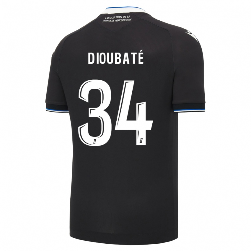 גברים Lamfia Dioubaté #34 שחור כחול לבן הרחק ג'רזי 2026/27 חולצה קצרה