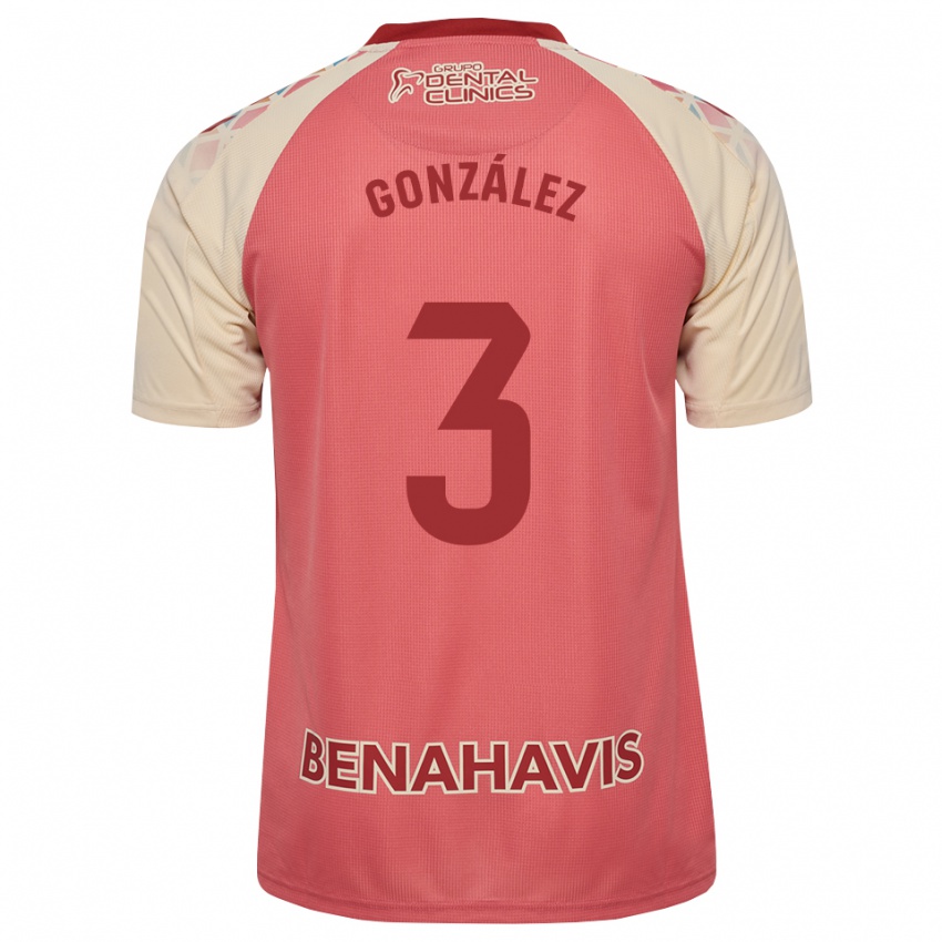 גברים Óscar González #3 ורוד בהיר אדום כחול הרחק ג'רזי 2026/27 חולצה קצרה