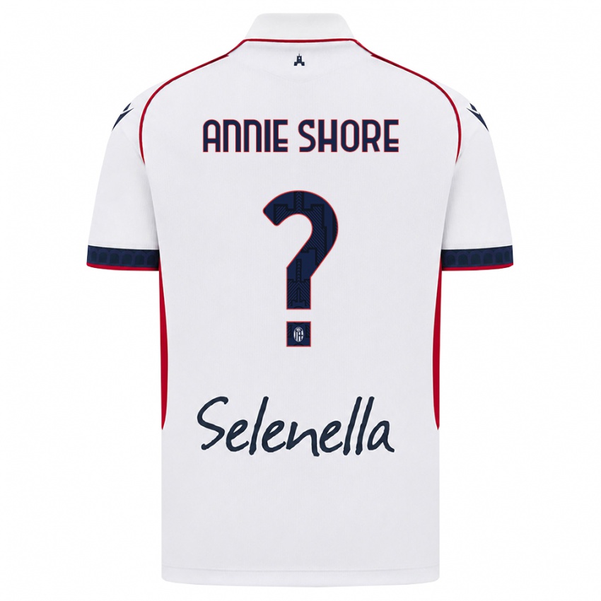 גברים Margot Annie Shore #0 לבן אדום כחול מלכותי הרחק ג'רזי 2026/27 חולצה קצרה