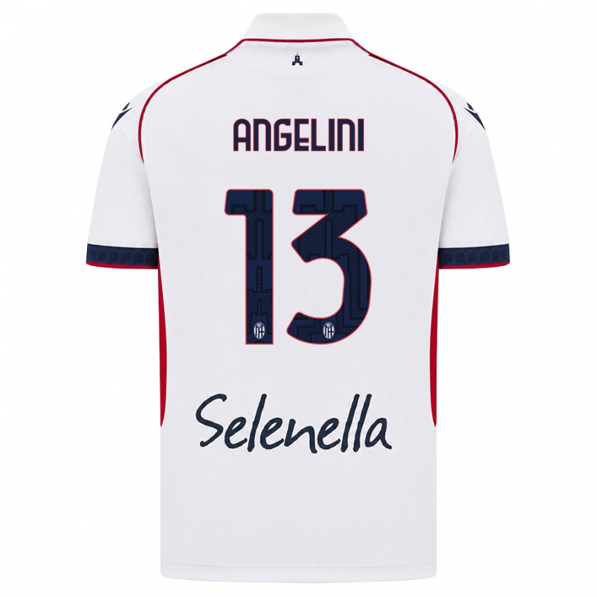 גברים Riccardo Angelini #13 לבן אדום כחול מלכותי הרחק ג'רזי 2026/27 חולצה קצרה