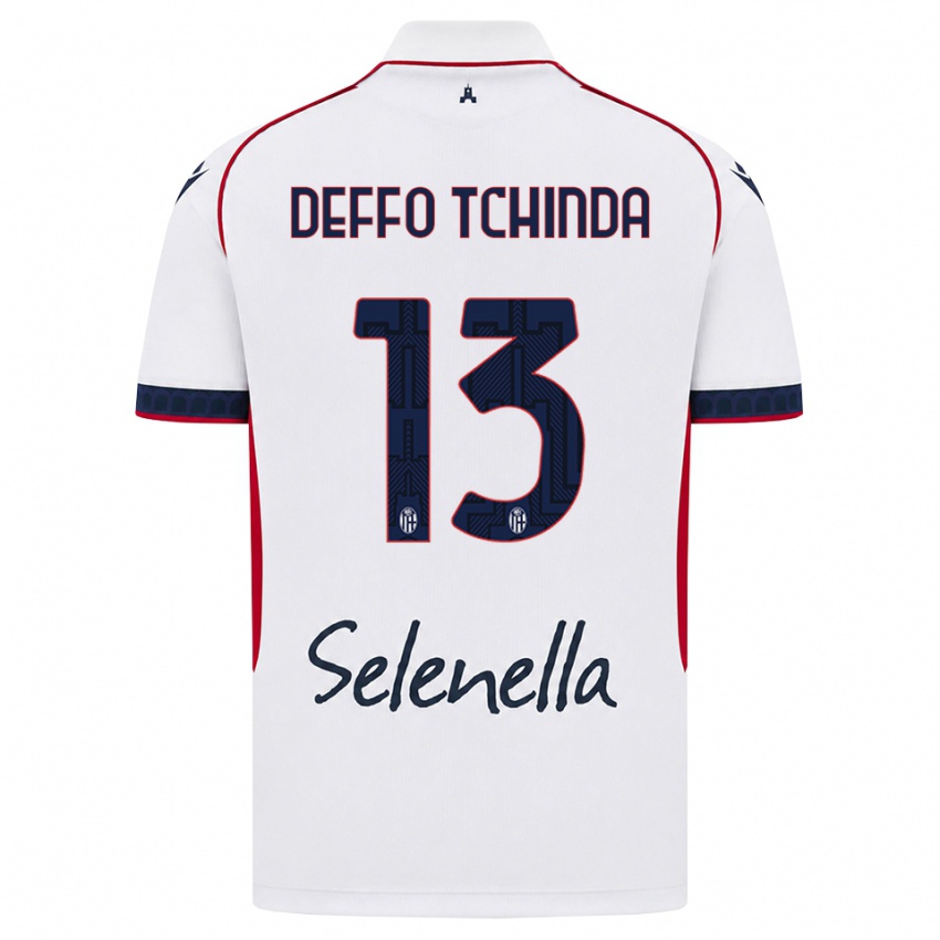 גברים Owen Deffo Tchinda #13 לבן אדום כחול מלכותי הרחק ג'רזי 2026/27 חולצה קצרה