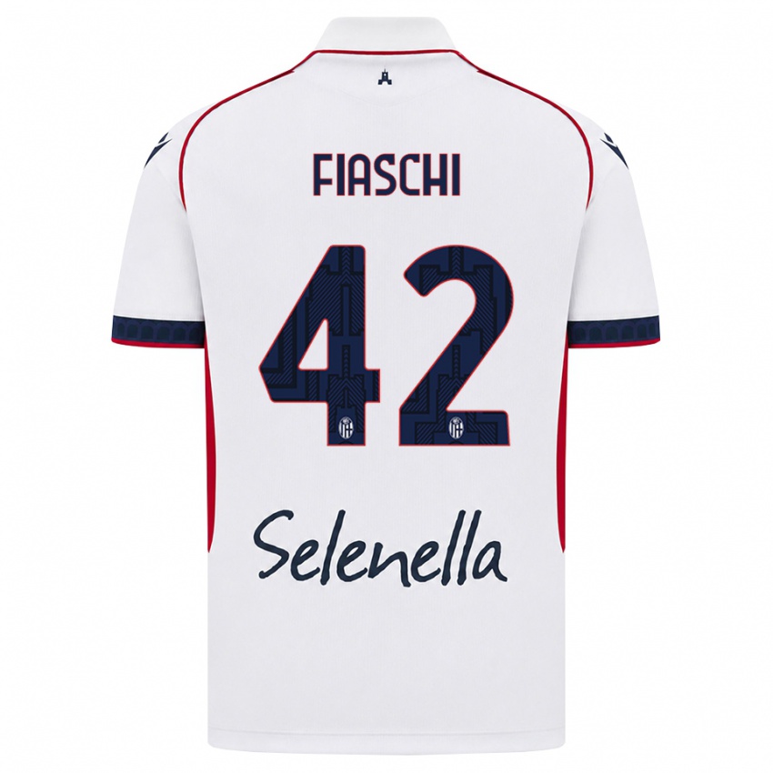גברים Marco Fiaschi #42 לבן אדום כחול מלכותי הרחק ג'רזי 2026/27 חולצה קצרה