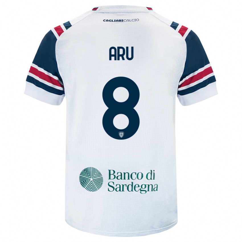 גברים Riccardo Aru #8 לבן אדום ירוק הרחק ג'רזי 2026/27 חולצה קצרה