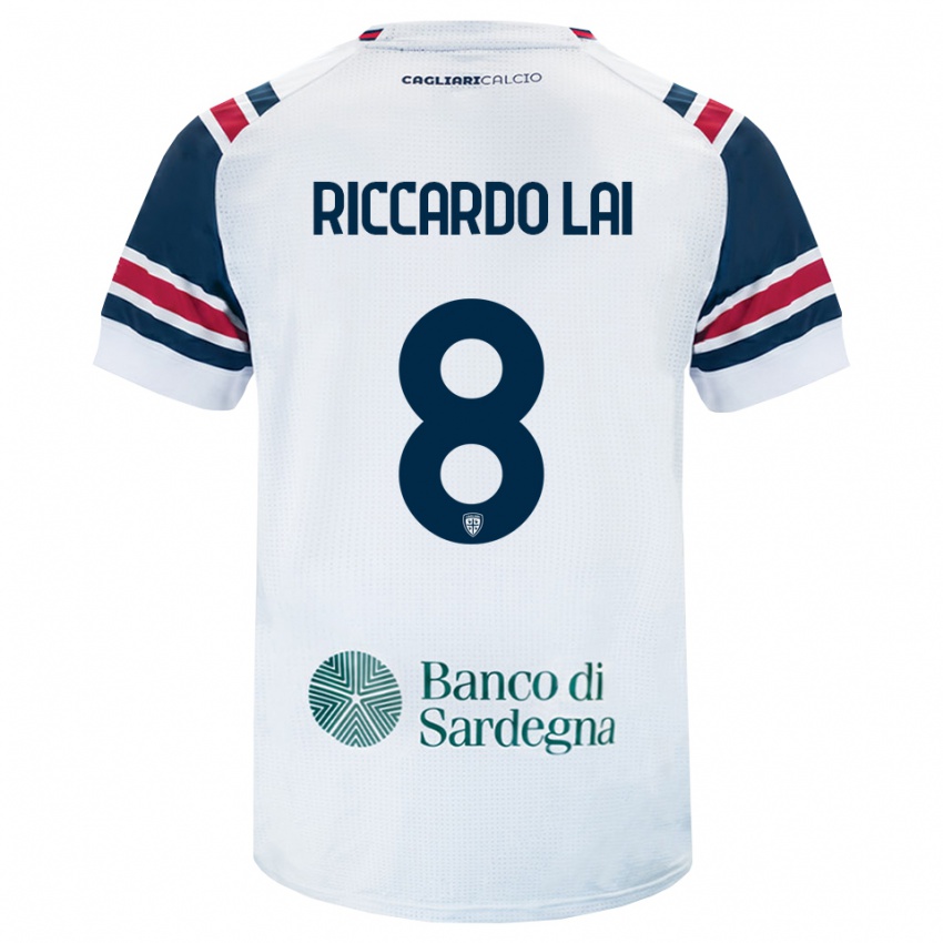 גברים Riccardo Lai #8 לבן אדום ירוק הרחק ג'רזי 2026/27 חולצה קצרה