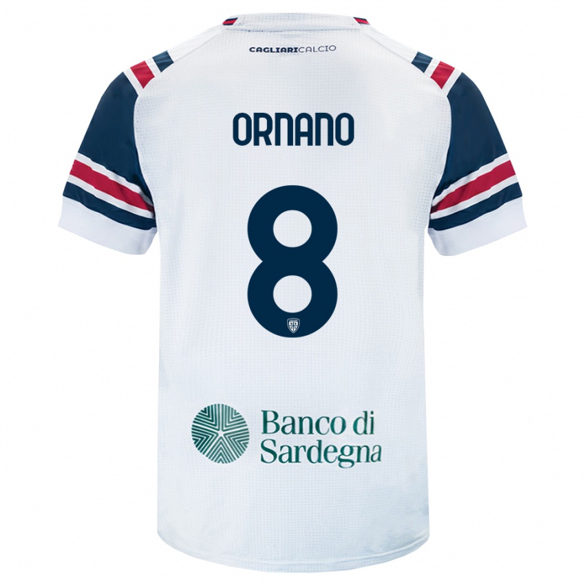 גברים Marco Ornano #8 לבן אדום ירוק הרחק ג'רזי 2026/27 חולצה קצרה