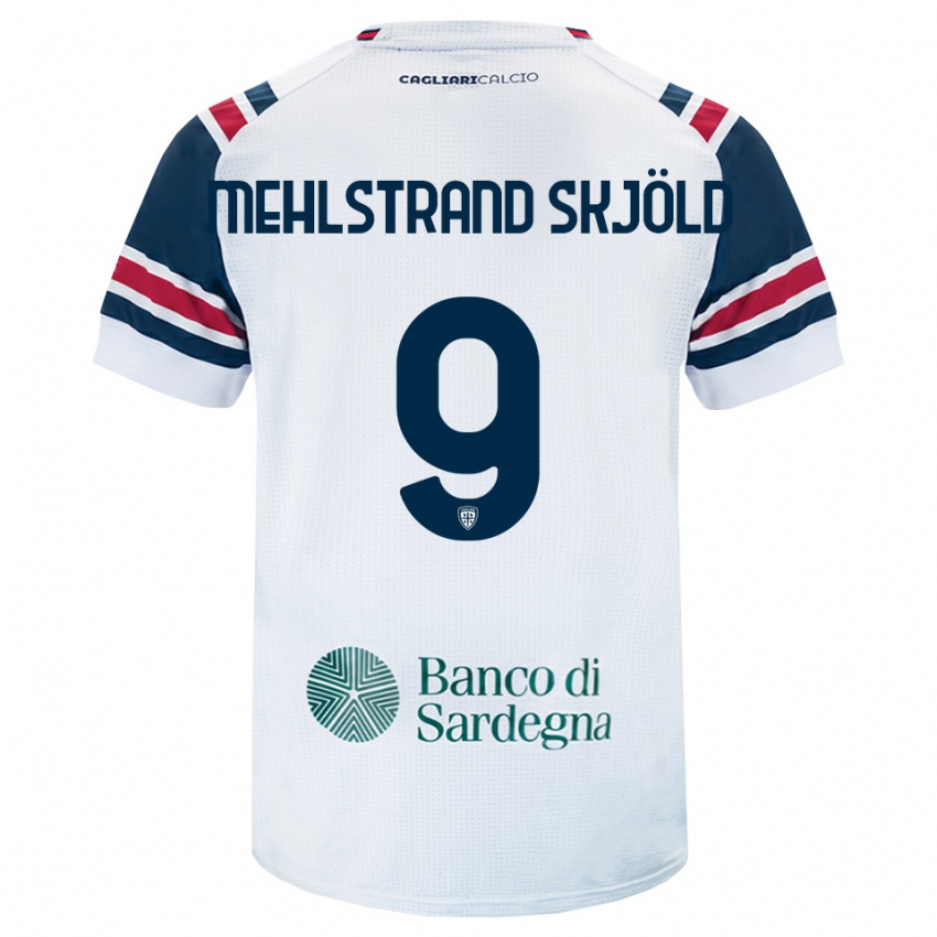 גברים William Mehlstrand Skjöld #9 לבן אדום ירוק הרחק ג'רזי 2026/27 חולצה קצרה