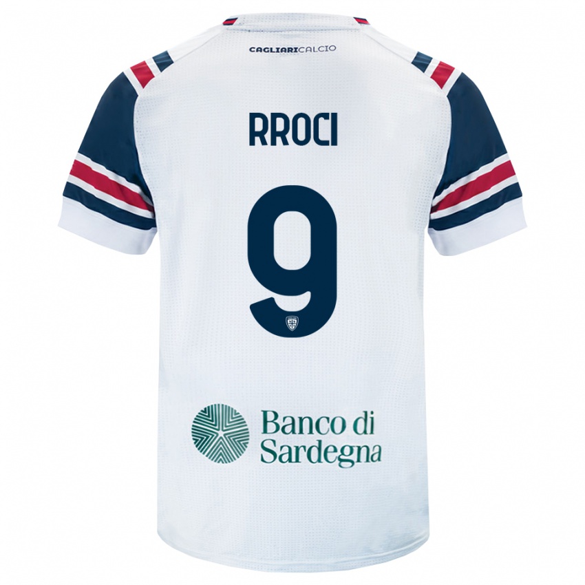 גברים Kevin Rroci #9 לבן אדום ירוק הרחק ג'רזי 2026/27 חולצה קצרה