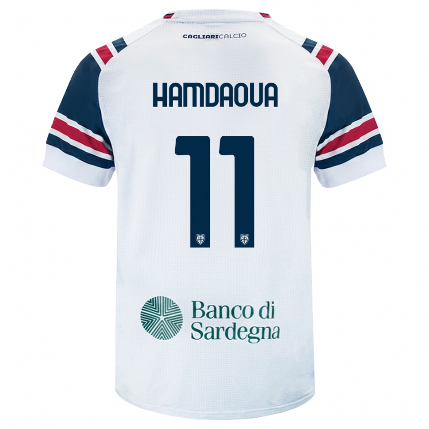 גברים Noham Hamdaoua #11 לבן אדום ירוק הרחק ג'רזי 2026/27 חולצה קצרה