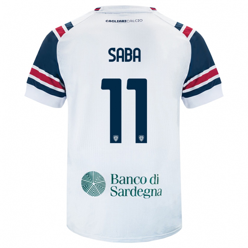 גברים Alessio Saba #11 לבן אדום ירוק הרחק ג'רזי 2026/27 חולצה קצרה