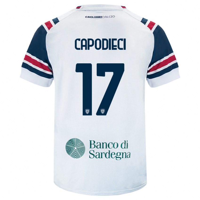 גברים Loris Capodieci #17 לבן אדום ירוק הרחק ג'רזי 2026/27 חולצה קצרה