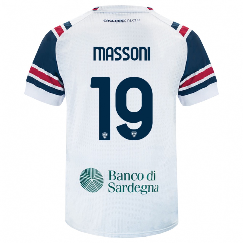 גברים Nicholas Massoni #19 לבן אדום ירוק הרחק ג'רזי 2026/27 חולצה קצרה