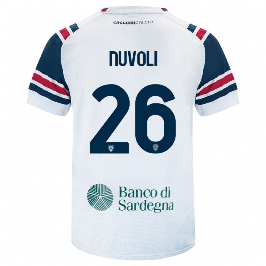 גברים Matteo Nuvoli #26 לבן אדום ירוק הרחק ג'רזי 2026/27 חולצה קצרה