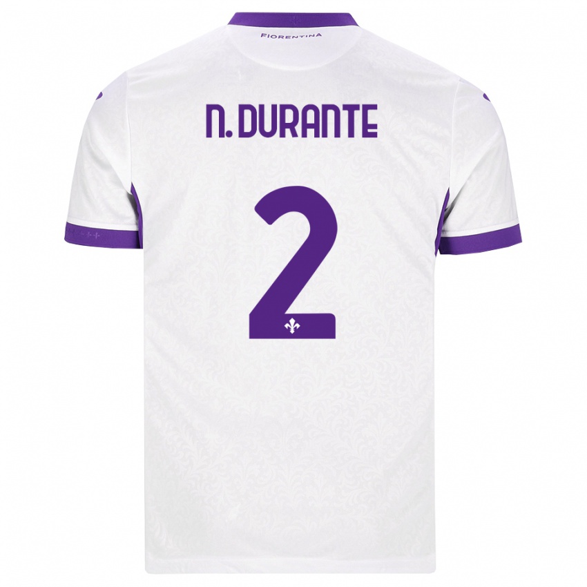 גברים Nicholas Durante #2 לבן סגול הרחק ג'רזי 2026/27 חולצה קצרה
