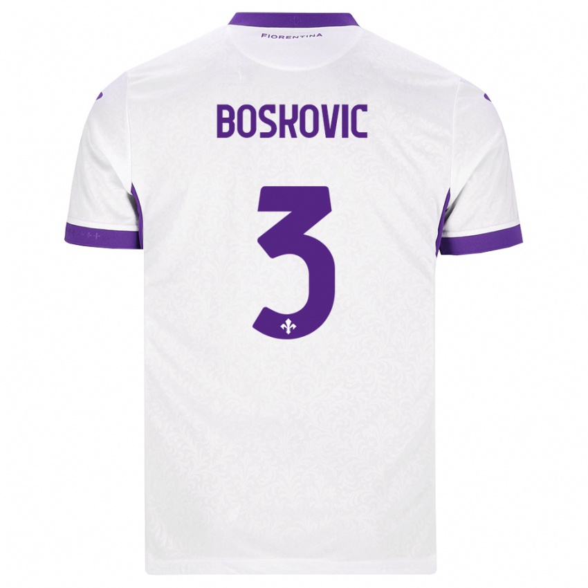 גברים Matko Boskovic #3 לבן סגול הרחק ג'רזי 2026/27 חולצה קצרה