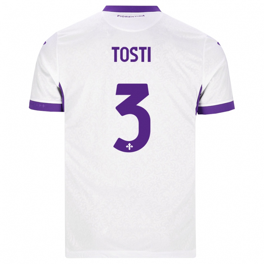 גברים Tommaso Tosti #3 לבן סגול הרחק ג'רזי 2026/27 חולצה קצרה