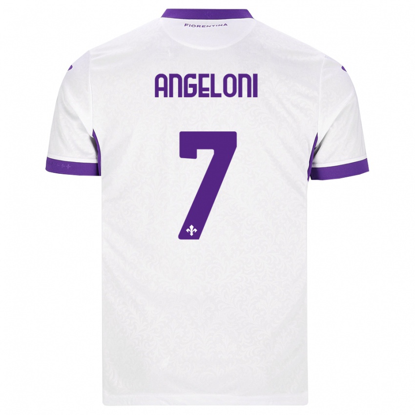 גברים Alberto Angeloni #7 לבן סגול הרחק ג'רזי 2026/27 חולצה קצרה