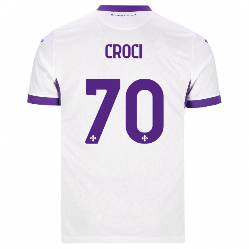 גברים Federico Croci #70 לבן סגול הרחק ג'רזי 2026/27 חולצה קצרה