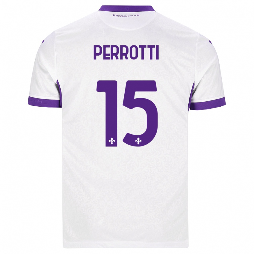 גברים Alessandro Perrotti #15 לבן סגול הרחק ג'רזי 2026/27 חולצה קצרה