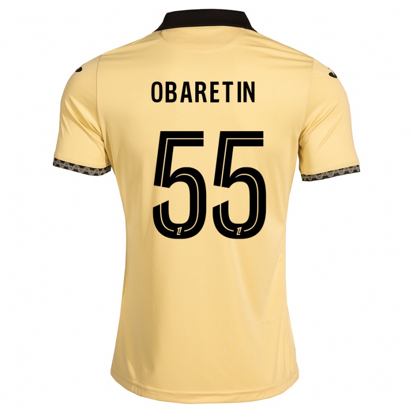 גברים Nosa Edward Obaretin #55 לבן נאבאחו שחור הרחק ג'רזי 2026/27 חולצה קצרה