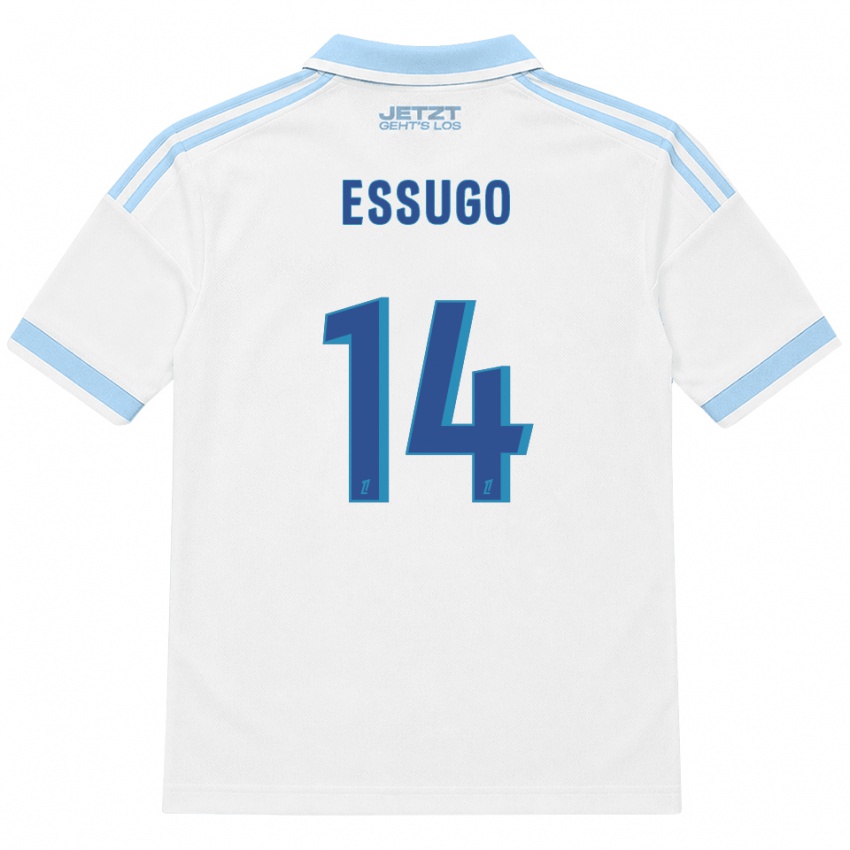 נשים Dário Essugo #14 כחול שמיים בהיר לבן אדום הרחק ג'רזי 2026/27 חולצה קצרה