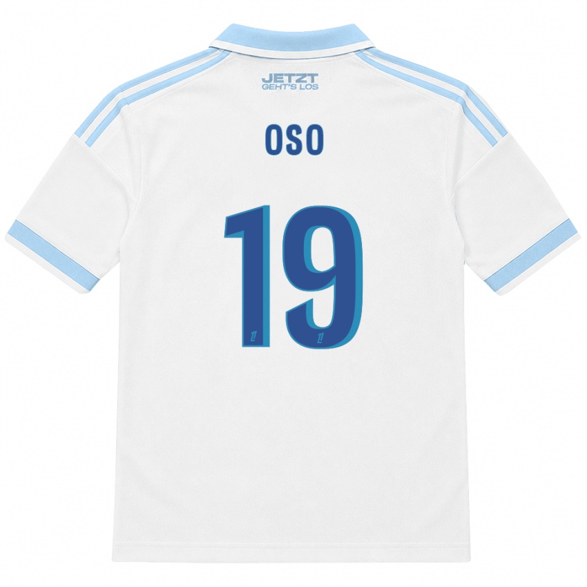 נשים Oso #19 כחול שמיים בהיר לבן אדום הרחק ג'רזי 2026/27 חולצה קצרה
