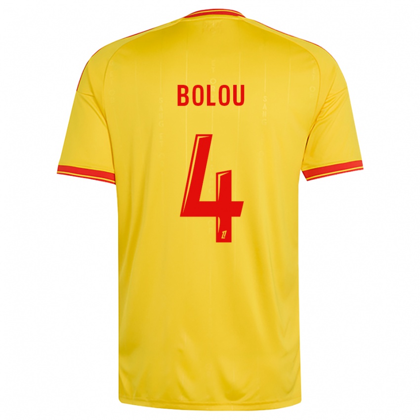 נשים Abraham Bolou #4 זהב כתום אדום ג'רזי ביתית 2026/27 חולצה קצרה