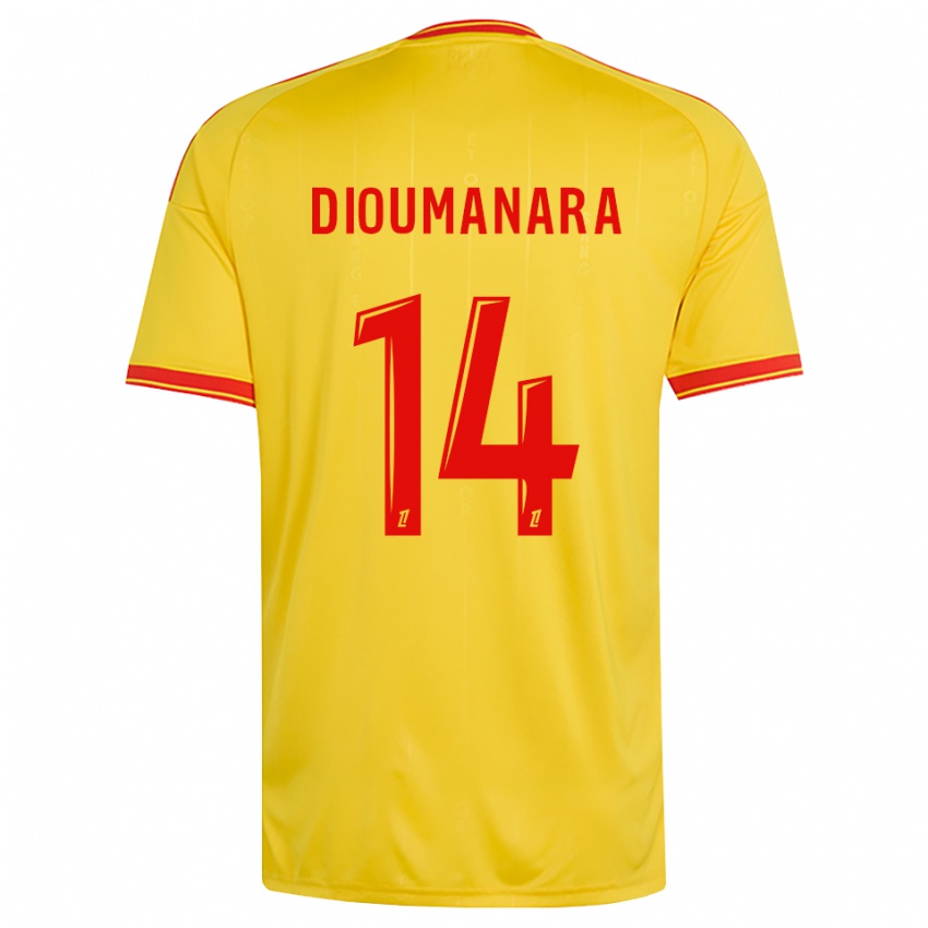נשים Sidi Dioumanara #14 זהב כתום אדום ג'רזי ביתית 2026/27 חולצה קצרה