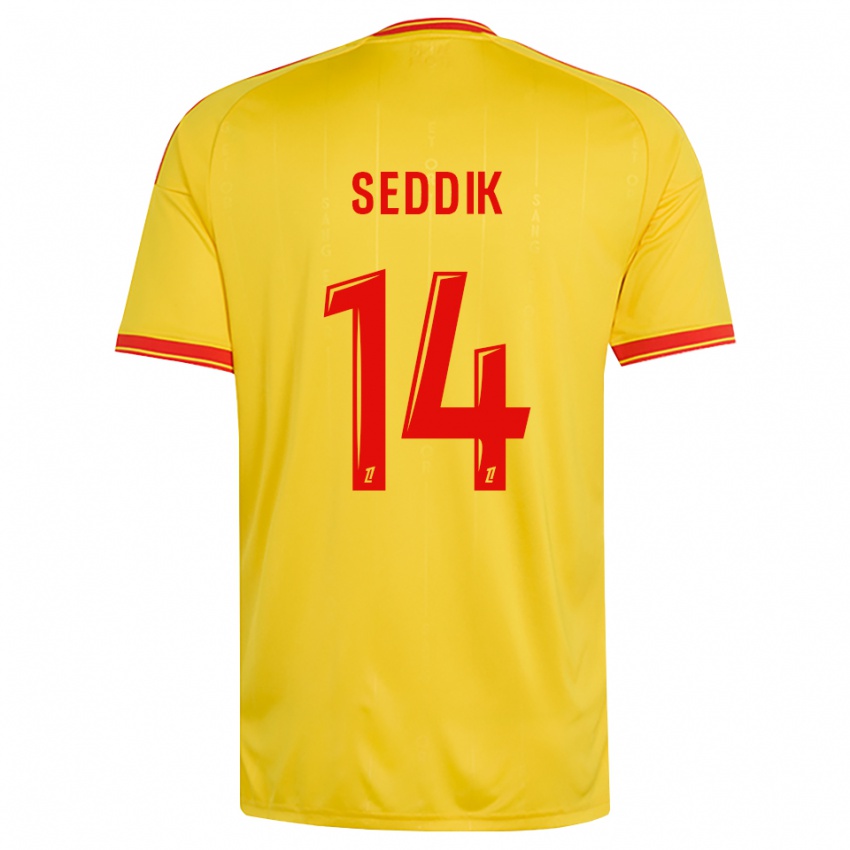 נשים Mohamed Seddik #14 זהב כתום אדום ג'רזי ביתית 2026/27 חולצה קצרה