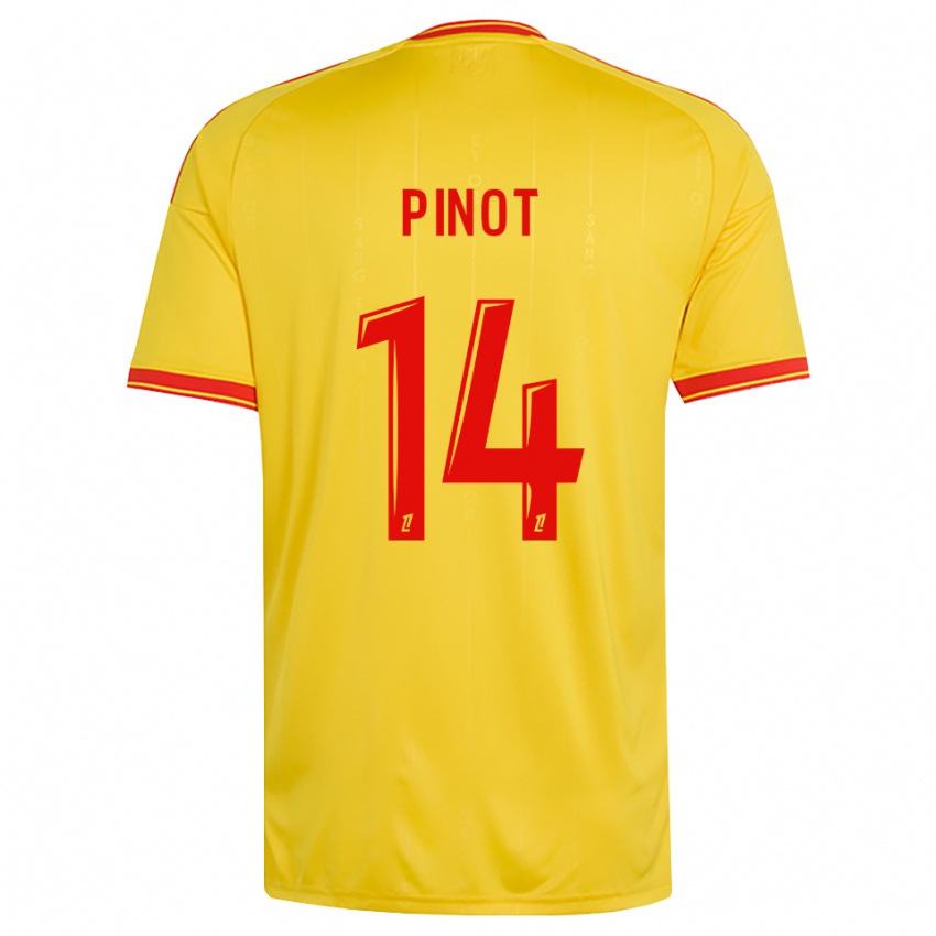 נשים Laurine Pinot #14 זהב כתום אדום ג'רזי ביתית 2026/27 חולצה קצרה