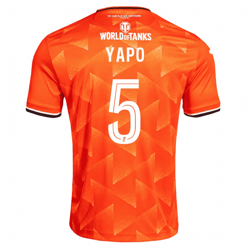 נשים Ezekiel Yapo #5 כתום לבן שחור ג'רזי ביתית 2026/27 חולצה קצרה