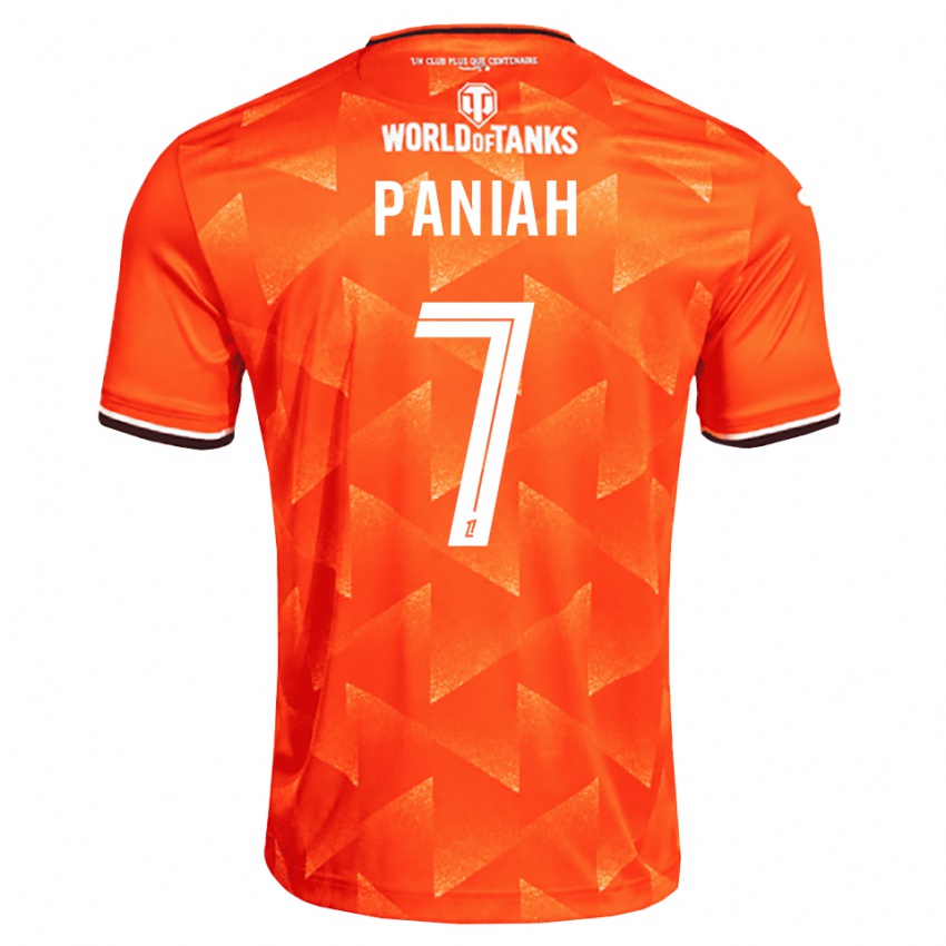 נשים Djedjom Paniah #7 כתום לבן שחור ג'רזי ביתית 2026/27 חולצה קצרה