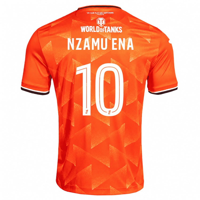 נשים Arcial Nzamu Ena #10 כתום לבן שחור ג'רזי ביתית 2026/27 חולצה קצרה