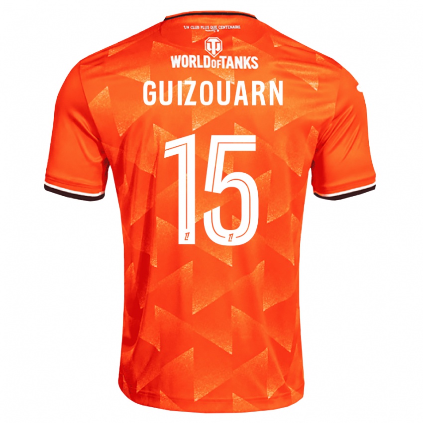 נשים Dorian Guizouarn #15 כתום לבן שחור ג'רזי ביתית 2026/27 חולצה קצרה