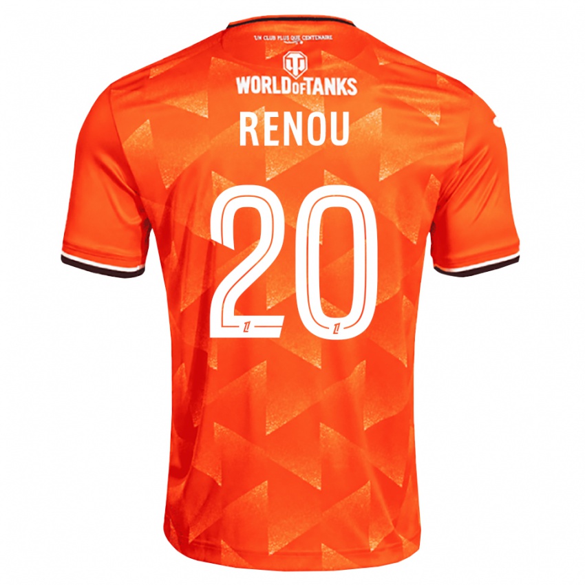 נשים Camille Renou #20 כתום לבן שחור ג'רזי ביתית 2026/27 חולצה קצרה
