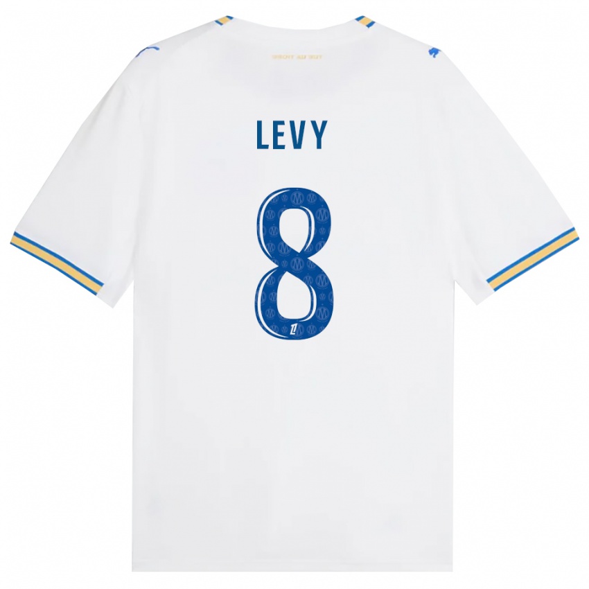 נשים Bradley Levy #8 כחול דודג' לבן ג'רזי ביתית 2026/27 חולצה קצרה