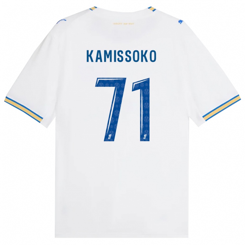 נשים Nouhoum Kamissoko #71 כחול דודג' לבן ג'רזי ביתית 2026/27 חולצה קצרה