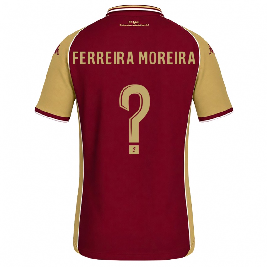 נשים Ruben Ferreira Moreira #0 זהב אדום כהה ג'רזי ביתית 2026/27 חולצה קצרה