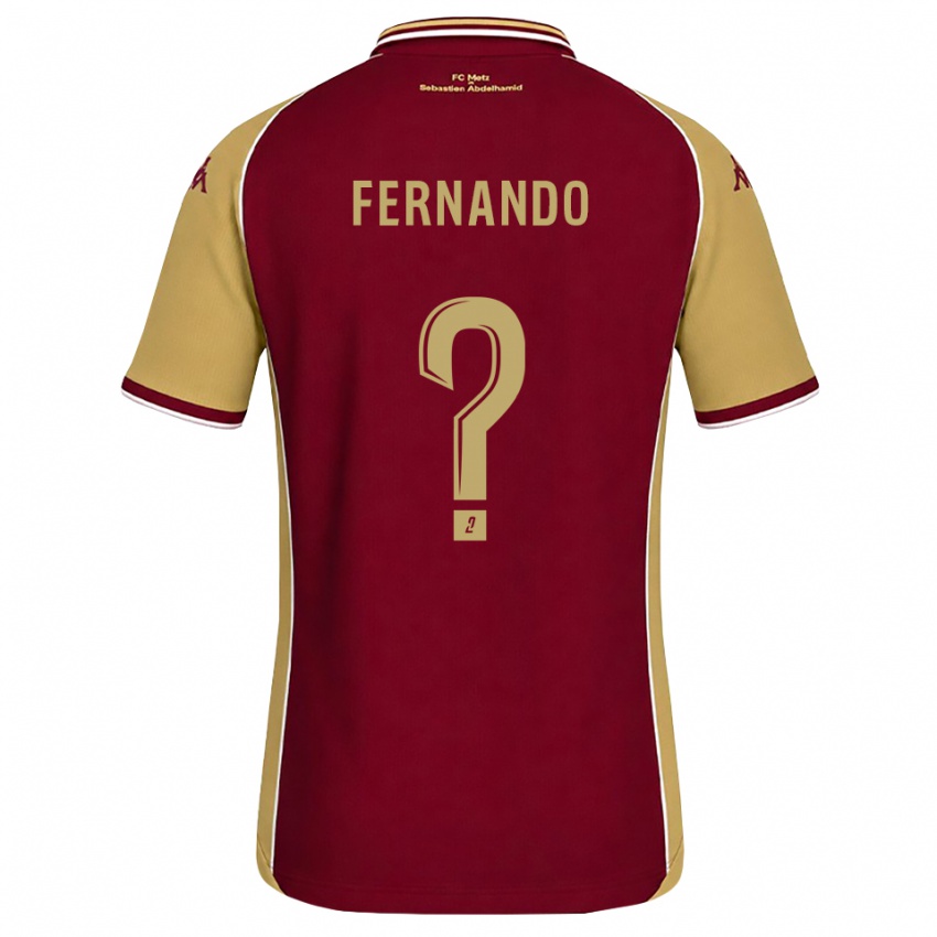 נשים Josué Fernando #0 זהב אדום כהה ג'רזי ביתית 2026/27 חולצה קצרה
