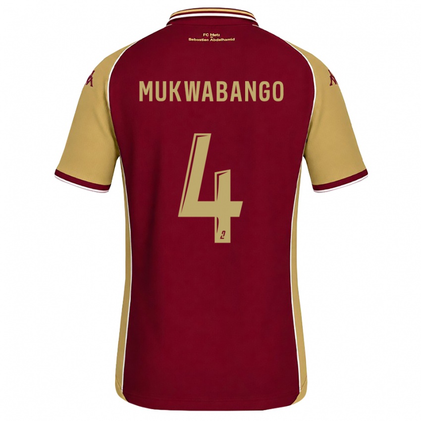 נשים Bénit Mukwabango #4 זהב אדום כהה ג'רזי ביתית 2026/27 חולצה קצרה