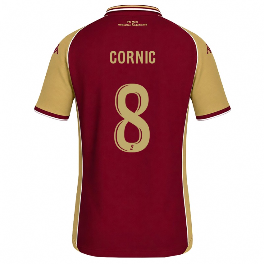 נשים Andréa Cornic #8 זהב אדום כהה ג'רזי ביתית 2026/27 חולצה קצרה
