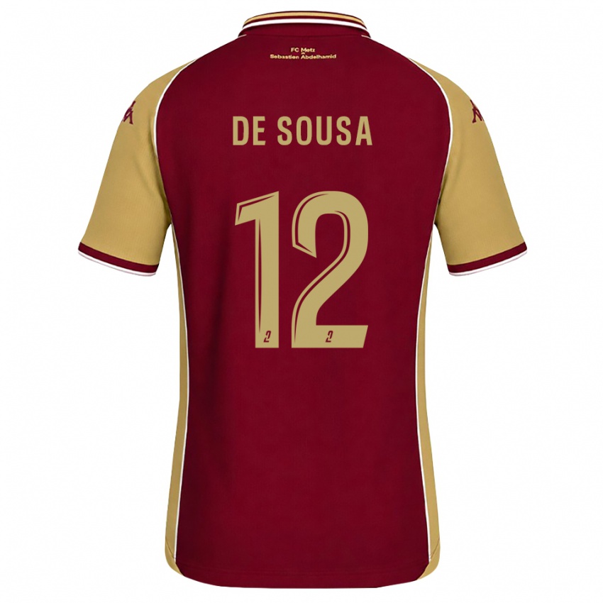 נשים Jackson De Sousa #12 זהב אדום כהה ג'רזי ביתית 2026/27 חולצה קצרה