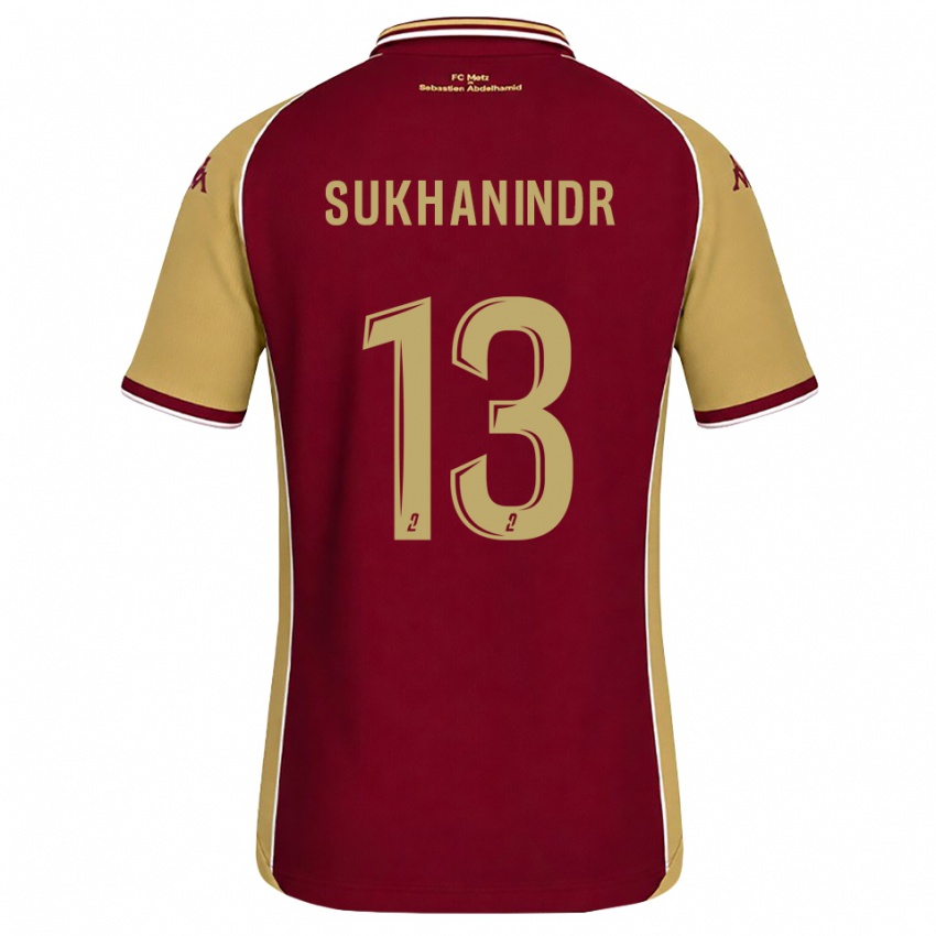 נשים Suparith Sukhanindr #13 זהב אדום כהה ג'רזי ביתית 2026/27 חולצה קצרה