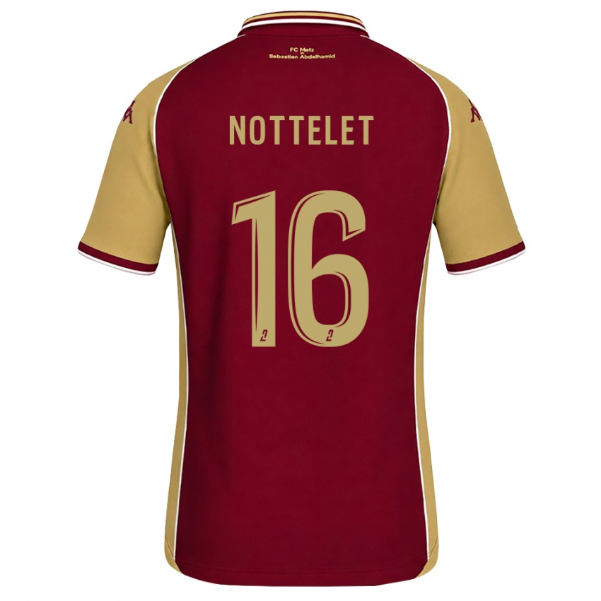 נשים Gillian Nottelet #16 זהב אדום כהה ג'רזי ביתית 2026/27 חולצה קצרה