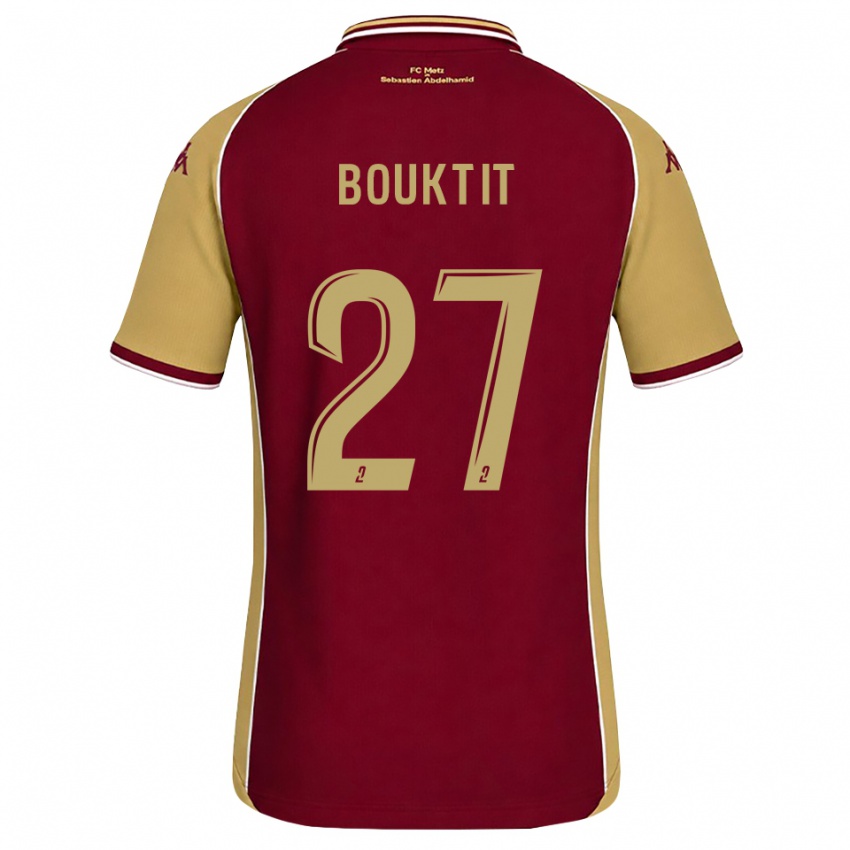 נשים Assia Bouktit #27 זהב אדום כהה ג'רזי ביתית 2026/27 חולצה קצרה