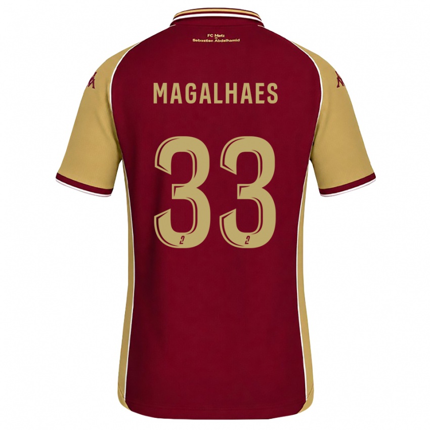 נשים Manon Magalhaes #33 זהב אדום כהה ג'רזי ביתית 2026/27 חולצה קצרה