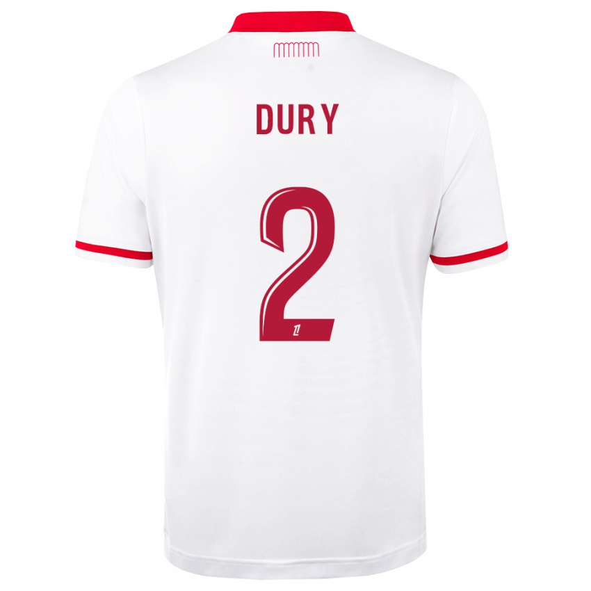 נשים Eloan Dury #2 אדום לבן ג'רזי ביתית 2026/27 חולצה קצרה