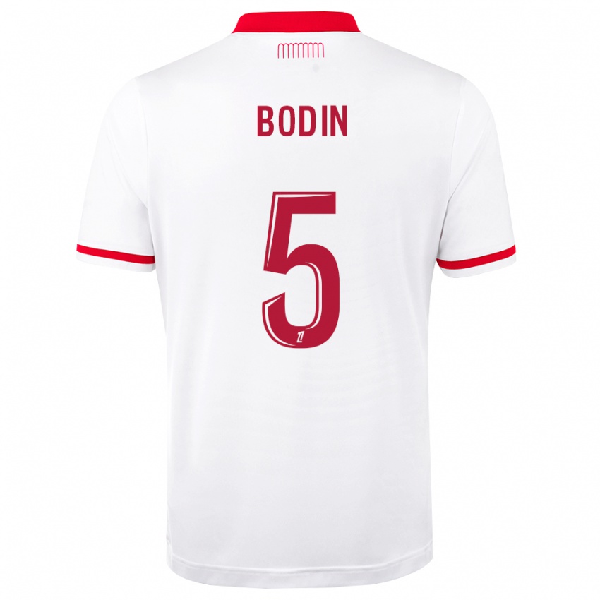 נשים Hugo Bodin #5 אדום לבן ג'רזי ביתית 2026/27 חולצה קצרה